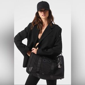 Alo Black Mesh Duffle Bag